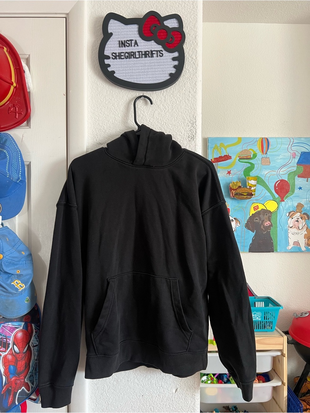 black hoodie